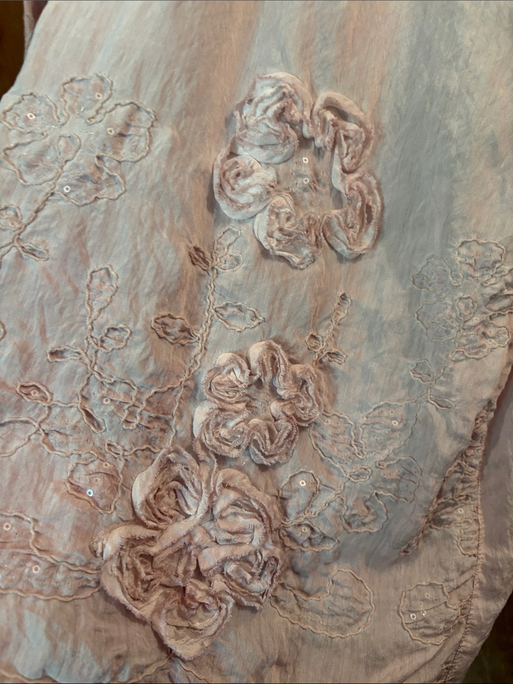 Ali Miles Light Pink Embroidered Boho Blouse - Picture 2 of 4